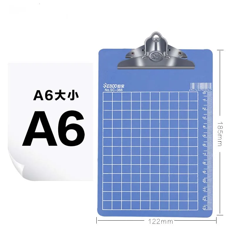 EZONE 1 шт. A4/A5/A6 Блокнот для письма пластиковая папка с зажимом металлический зажим зеленый/синий бабочка зажим офисные высококачественные Канцтовары - Цвет: Другое