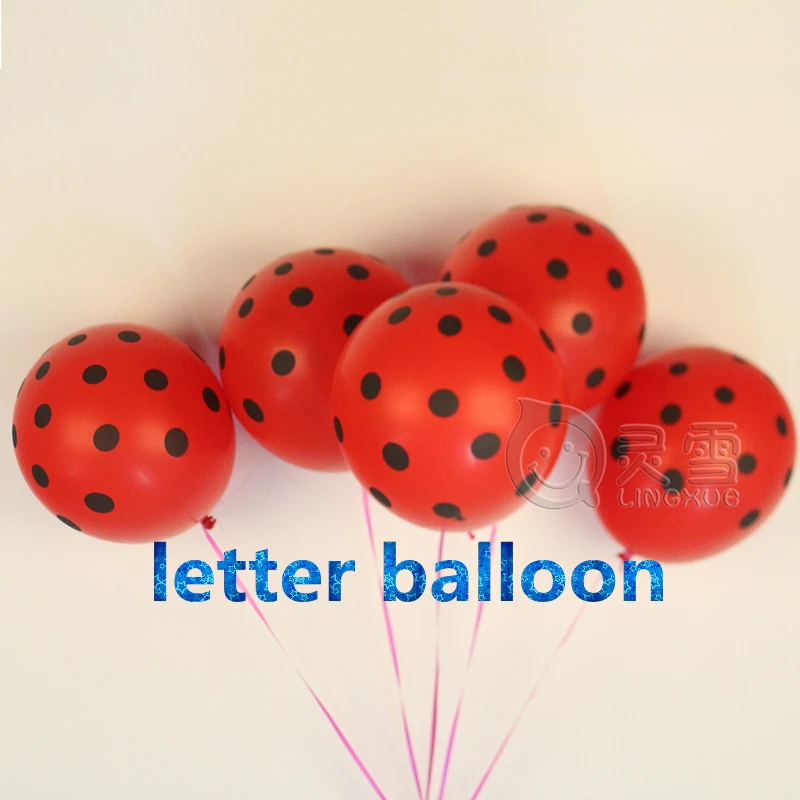 

12" 50pc Latex Polka Dot Balloon red black color for Party Wedding Decoration Thicken Birthday Party Decor globos Helium balloon
