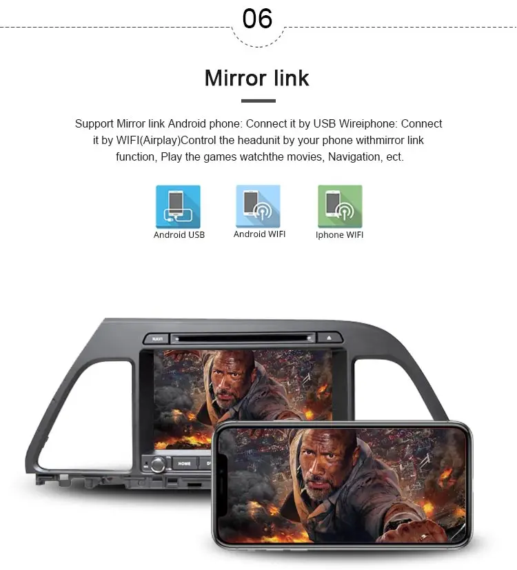 Clearance JDASTON Android 9.1 Car DVD Player For HYUNDAI Sonata 2015 2016 Multimedia GPS Navigation 2 Din Car Radio Audio Stereo WIFI 7