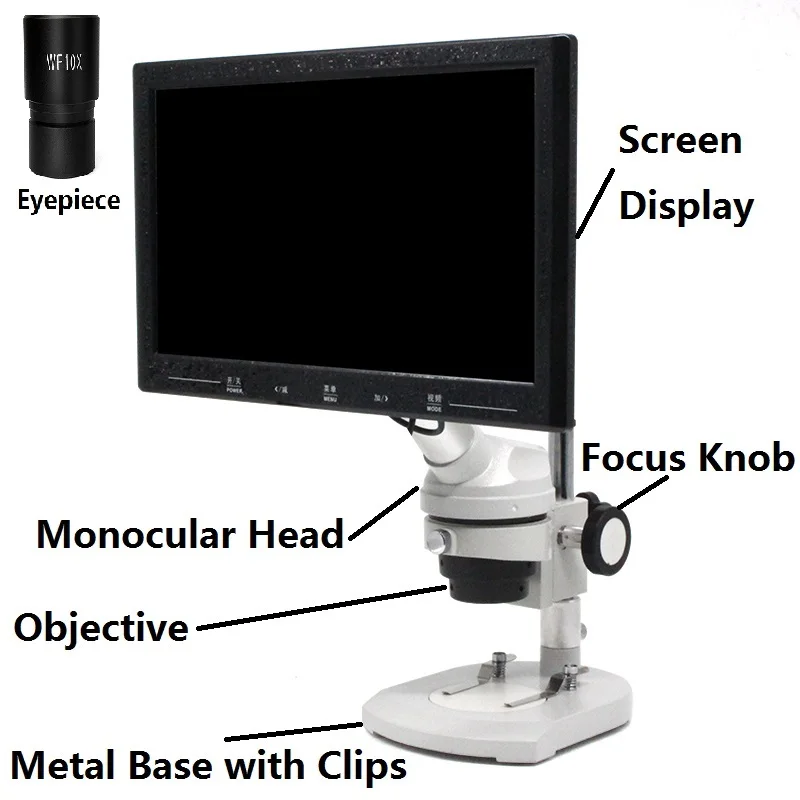 20X видео микроскоп с 20X вверх-вправо изображение цифровой Монокуляр рассекающий микроскоп на 360 градусов Вращающаяся головка экран Displayer