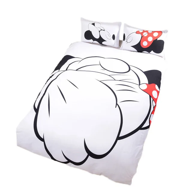 Us 36 17 33 Off 3pcs Set Disney Mickey Mouse Cartoon Children Bedding Set Pillowcase Duvet Cover Boy Girl Comfortable Soft Quilt In Bedding Sets