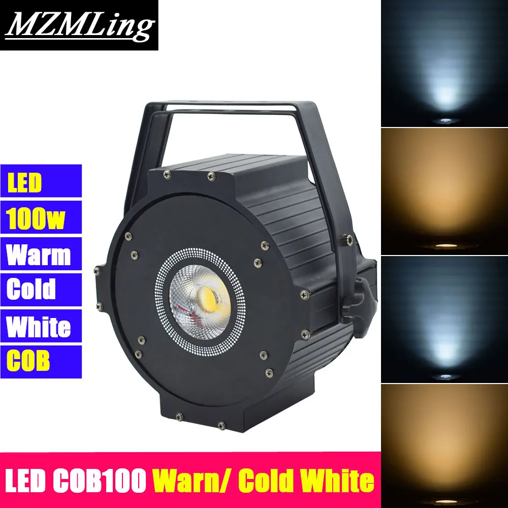 

LED COB100 Warm/ Cold White DMX512 Audience Light DJ /Bar /Party /Show /Stage Light LED Stage Machine