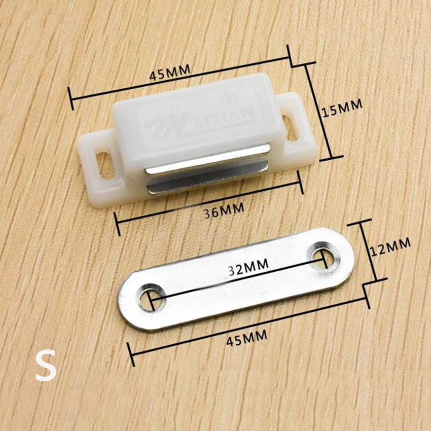 1 шт. s/L новая присоска для двери шкафа, аксессуары для двери, белая база, одиночный магнитный замок с винтами