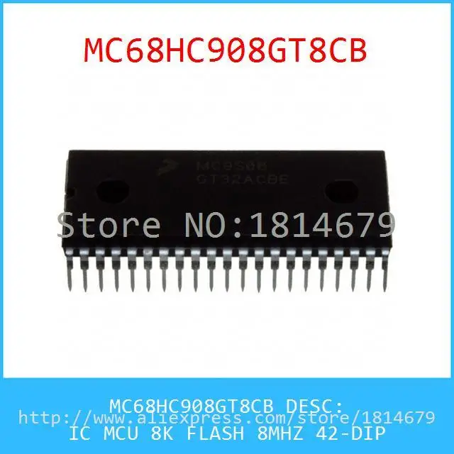 1PCS/lot MC68HC908GT8CB IC MCU 8K FLASH 8MHZ 42 DIP 68HC908 MC68HC908 ...
