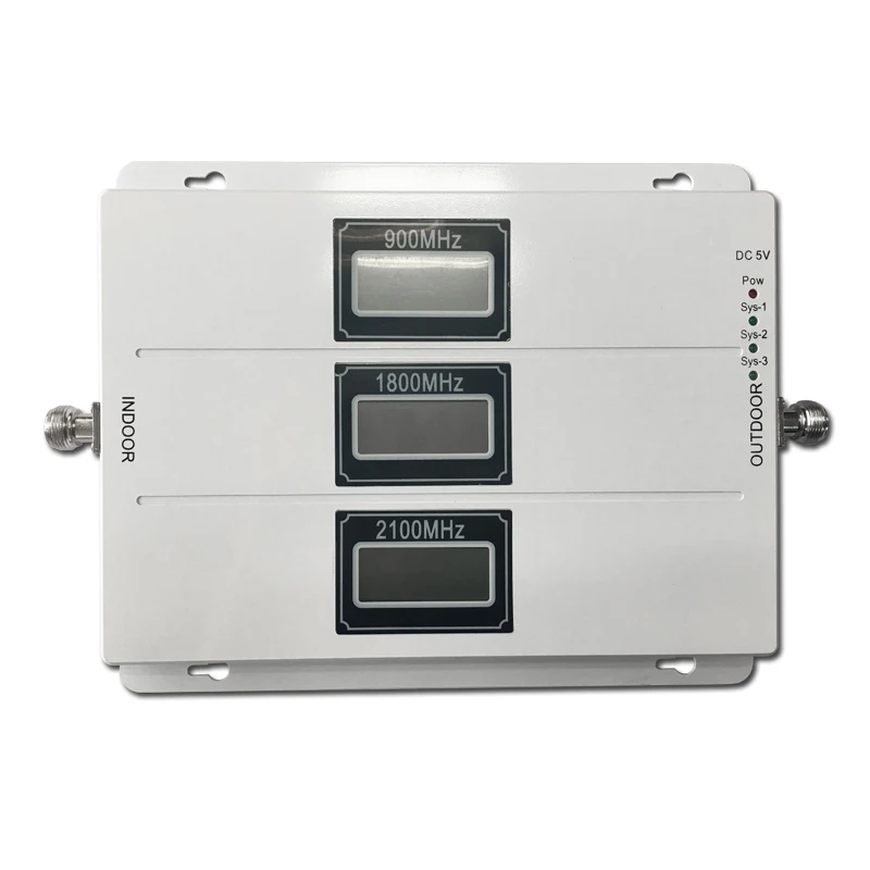 

900 1800 2100 Tri-Band AGC signla booster 2G 3G 4G LTE 1800 75dB Mobile Phone Signal Amplifier Cell Phone Repeater GSM DCS WCDMA