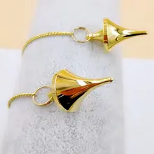 Медные маятники для выдавливания, исцеляющая Пирамида рейки, золотые мужские подвески, амулет для чакр, модные с цепочкой