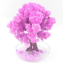 90mm h visual magia artificial sakura árvores decorativo crescente diy presente da árvore de papel novidade brinquedo do bebê flor quente explorar ciência