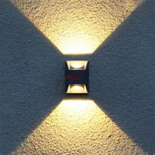 3 Вт 6 Вт наружный двойной настенный светильник, светильник для внутреннего двора, светильник для наружного прохода, креативный водонепроницаемый современный простой наружный балкон