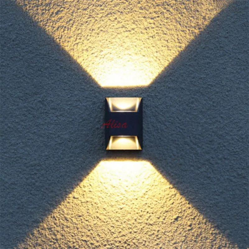 3W 6W Outdoor Double Wall Sconce Light Courtyard Outdoor Passage Light