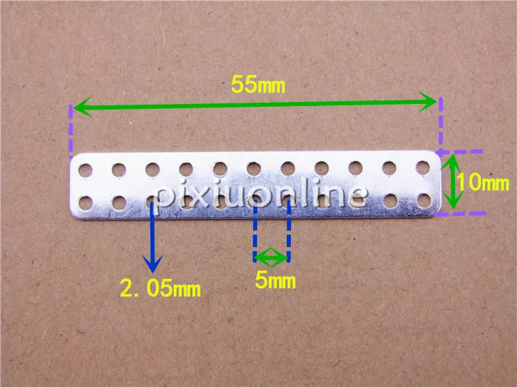 

10pc K783 Multi Hole Sheet Iron Hole Diameter 2.05mm Pitch-low 5mm for DIY Model Car Making Free Shipping Brazil