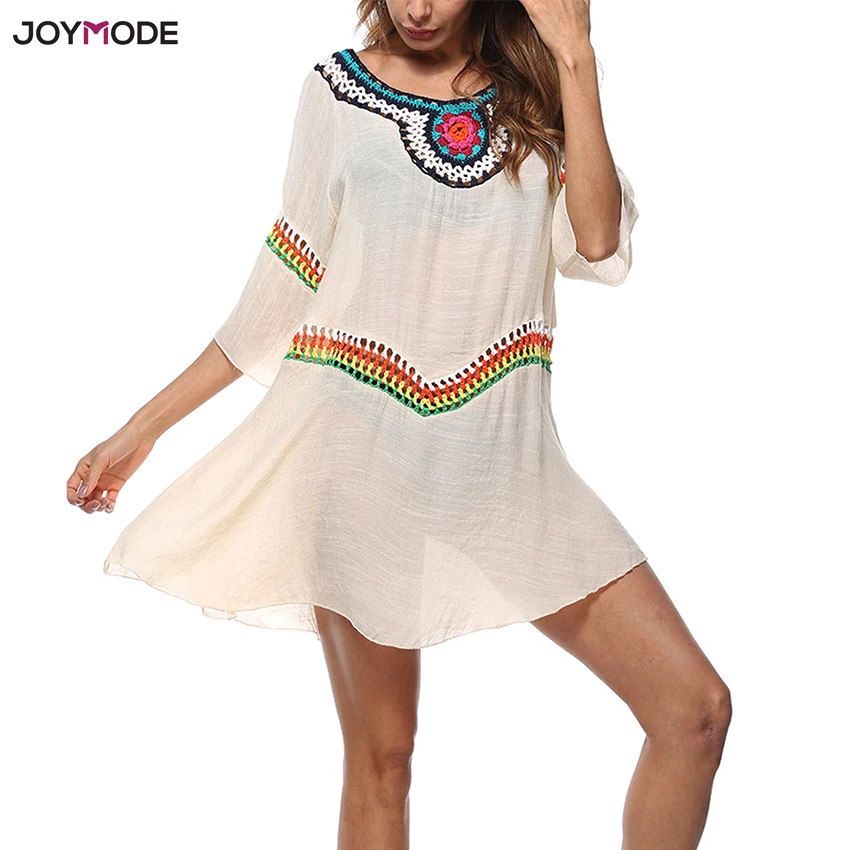JOYMODE платье для медового месяца пляжное покрывало купальное платье туника парео для купальников халат Женское бикини юбка купальник Летний Praia De Croche
