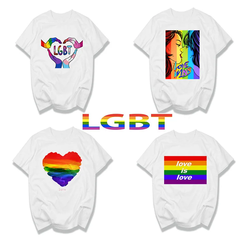

Klorify Rainbow Lgbt t shirt Gay Pride bisexual lesbian top t-shirt Girl Boy symbol T-shirt kawaii femme shirts Man Clothes
