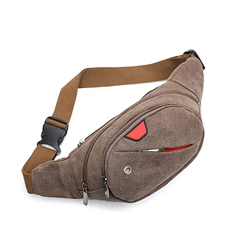 

Shoulder Waist Pack Belt Sports Solid Travelling Mountaineering Canvas Men Women Mobile Phone Mini Chest Bag Handbag Casual