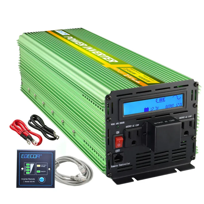 Power Inverter 2500W 5000W 12V 220V Onda Sinusoidale Pura Convertitore Softstart