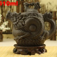 Исин Чайник Дракон и Феникс чайник 500cc большой емкости китайский чайный набор ручной работы черный дракон надежный чайник кунг-фу чайник