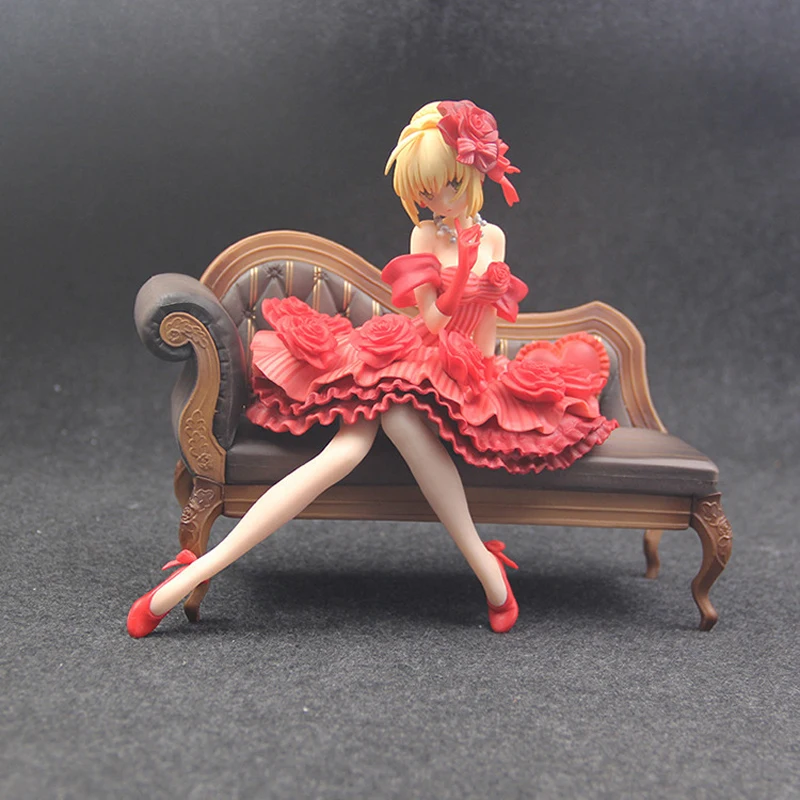 

8" Fate Stay Night Fate Extra Anime Red Saber Nero Idol Emperor Boxed 20cm PVC Action Figure Collection Model Doll Toys Gift