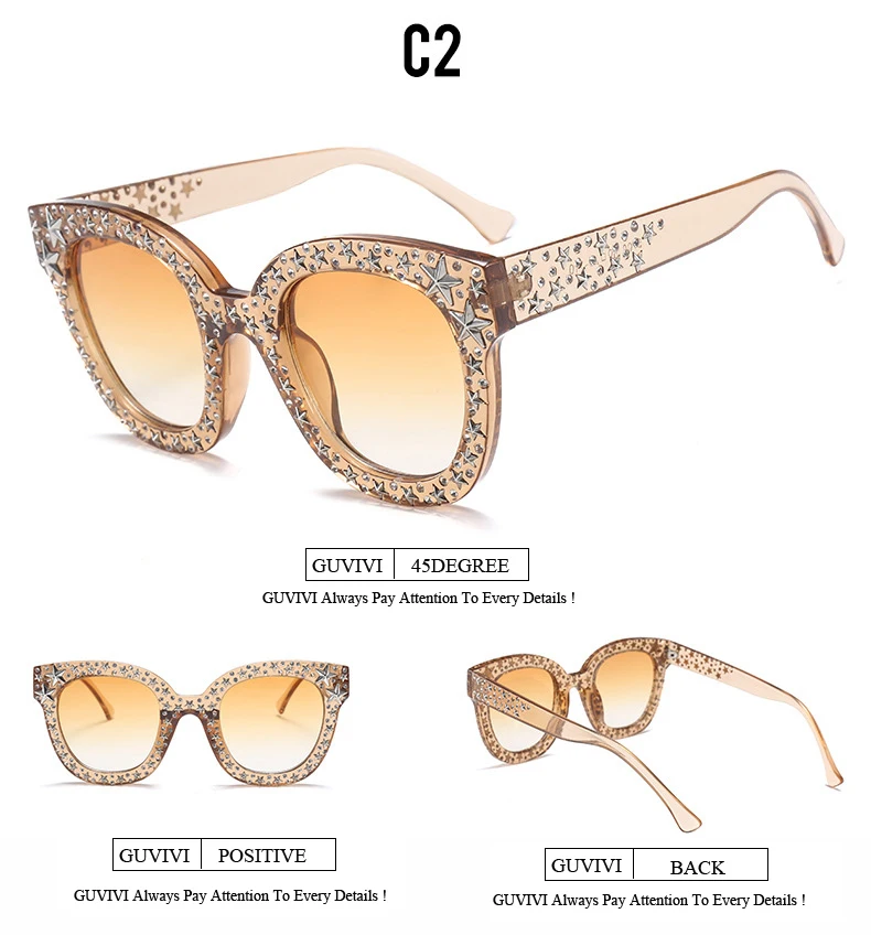 Винтажная кристаллическая звезда Солнцезащитные очки женские новые брендовые дизайнерские Зеркальные Солнцезащитные очки женские градиентные очки женские солнцезащитные очки