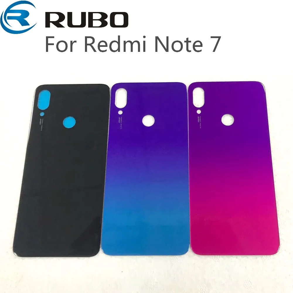 

For Xiaomi Redmi note 7 Back Battery Cover Door Housing case For Redmi note7 Back Glass Cover with adhesive
