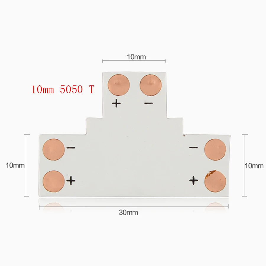 50 шт./лот 2 контактный 4 светодиодный разъем L T X Shape FPC Adapter для 8 мм 10 3528 5050 RGB ленты