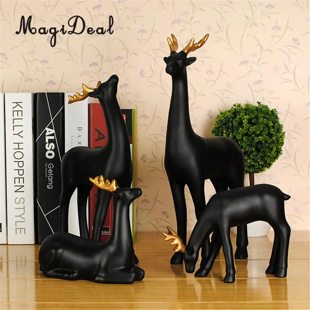 Vintage Deer Figurines Fawn, Woodland themed Animal Centerpiece Ornament Animal Figures Miniatures Artwork