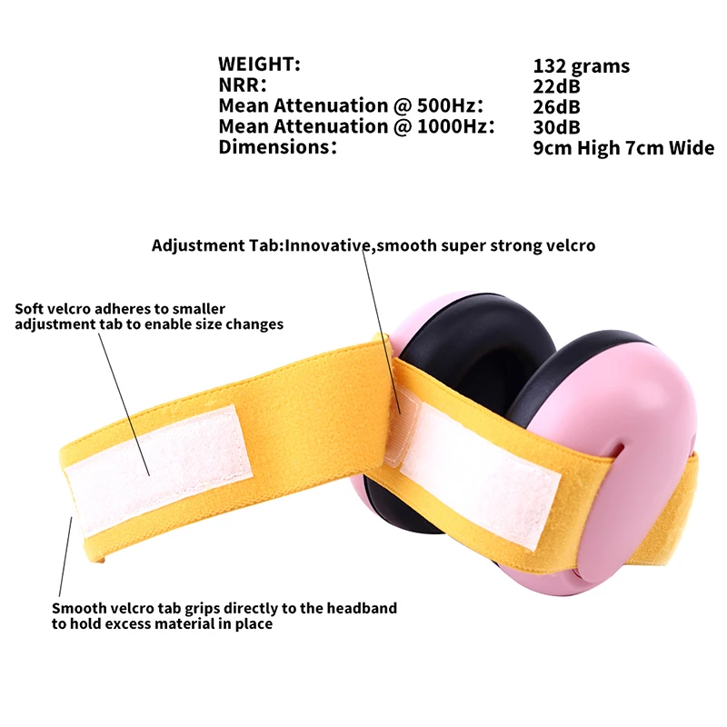 Adjustable Hearing Protection Baby Earmuffs Size 0-18 Months Child Noise Reduction Ear Protector Ear Muffs for Infant Toddler Adjustable Hearing Protection Baby Earmuffs Size 0-18 Months Child Noise Reduction Ear Protector Ear Muffs for Infant Toddler