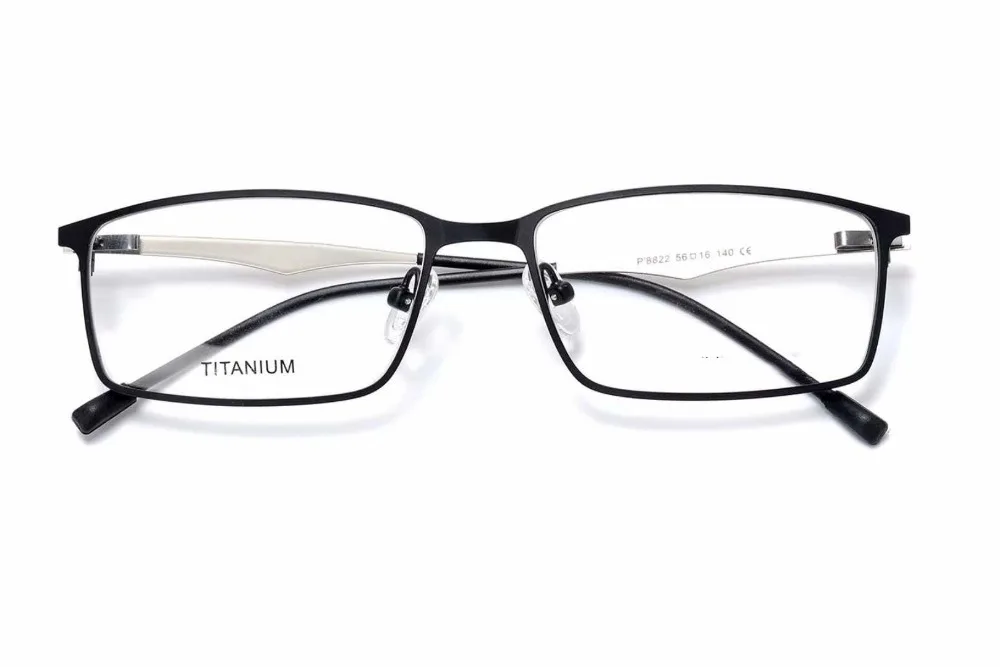 

Alloy Glasses Frame Men Ultralight Half rim Myopia Prescription Eyeglasses Male Metal Full Optical Frame Screwless Eyewear P8822