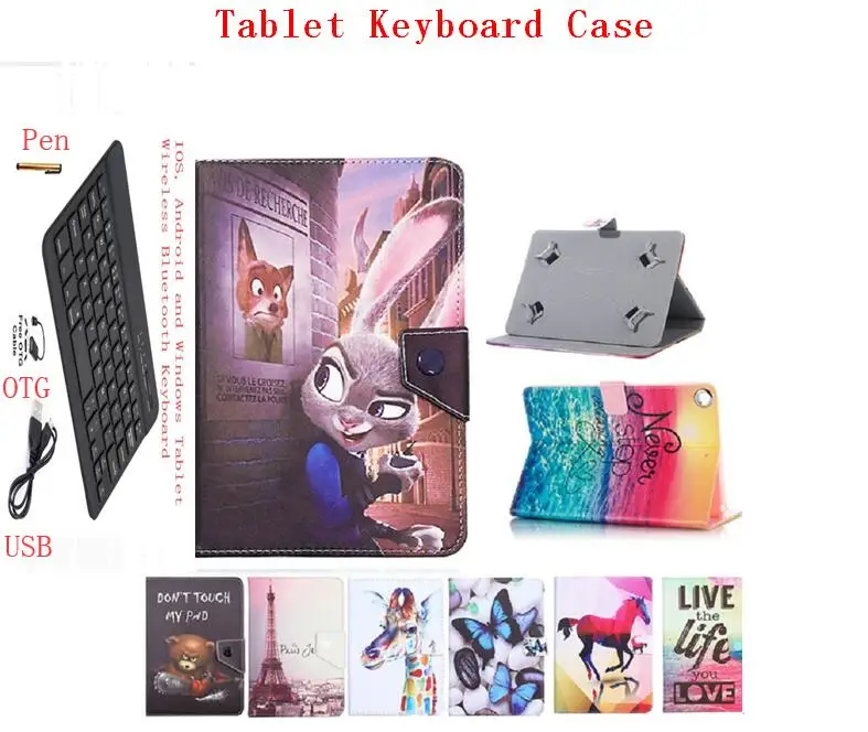 

Magnetic Keyboard Case For Lenovo TAB2 A10-70 X70L A10-30 TB2 X30L X30F Tablet PU Universal 10.1'' Bluetooth Keyboard cover