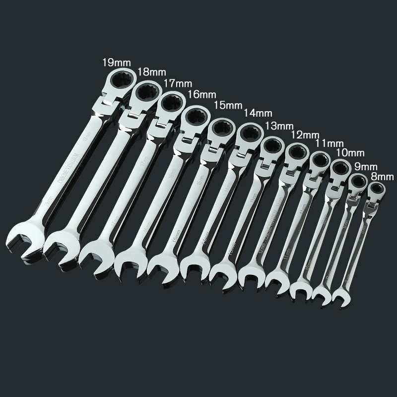 

BROPPE 1 piece 6-24mm Activities Ratchet Gears Wrench Set flexible Open End Wrenches Repair Tools To Bike Torque Wrench Spanner