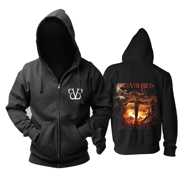 Black veil brides zip up hoodie Clearance