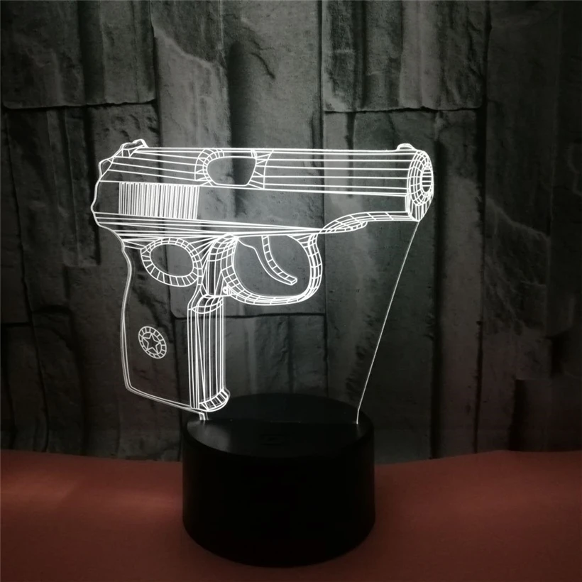 gun 3D night light (3)