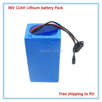 

36V 11AH electric bike battery 36V Lithium battery with PVC case for 36V ebike battery 42V 2A charger free shipping