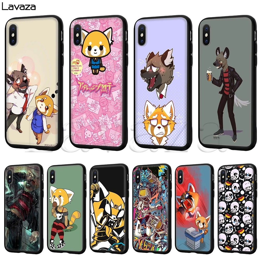 

Lavaza Aggretsuko Silicone Soft Case for iPhone XS Max XR X 8 7 6 6S Plus 5 5S SE