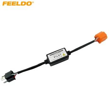 

FEELDO 1PC H4 Hi/Lo Digital LED Headlight Code Error Cancellers Canbus Pro for VW Volkswagen BMW Audi #4415