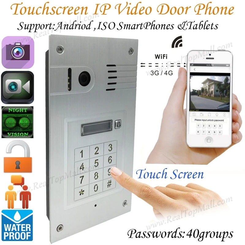 3G 4G embedded Wireless Wifi Touchscreen Video font b door b font phone doorbell IP font