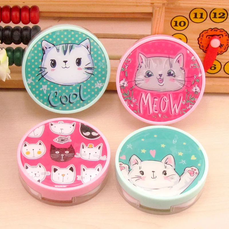 8set/lot New model Cute cat contact lenses box / companion case