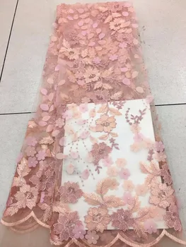 

top Quality embroidered Lace Fabric S-11856 African Tulle Lace Fabric