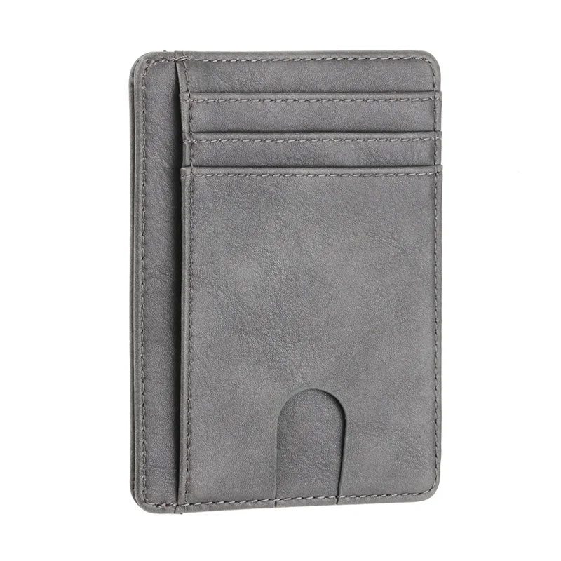 Новый для мужчин винтаж кредитной держатель для карт Блокировка кожаный бумажник унисекс информации о безопасности кошелек