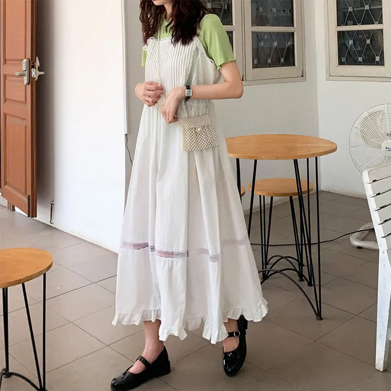 

2 colors Summer long Dress 2019 holiday french style solid color Womensleeveless vintage tank Dress Women (X289)