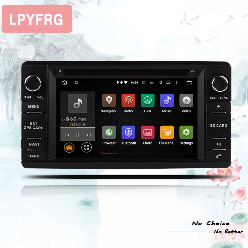 Flash Deal 2 Din 1024*600 Android 9.0 System 8 Core Car GPS DVD Head Unit for Mitsubishi Outlander Lancer ASX Pajero 2013 - 2016 Multimedia 1