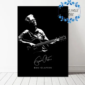 

Eric Clapton Black Art Canvas Poster Wall Picture for Room No Frame