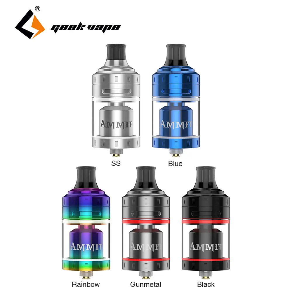 

2pcs/lot Original Geekvape Ammit MTL RTA 3D Airflow 4ml Vape Tank Single Coil with MTL drip tip & 12 airflow adjustment options