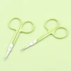 Brainbow 1pc Stainless Steel Makeup Scissor Eyebrow Eyelashes Nose Hair Trim Scissor Sharp Ponit Curve Tip Small Eyebrow Scissor 6
