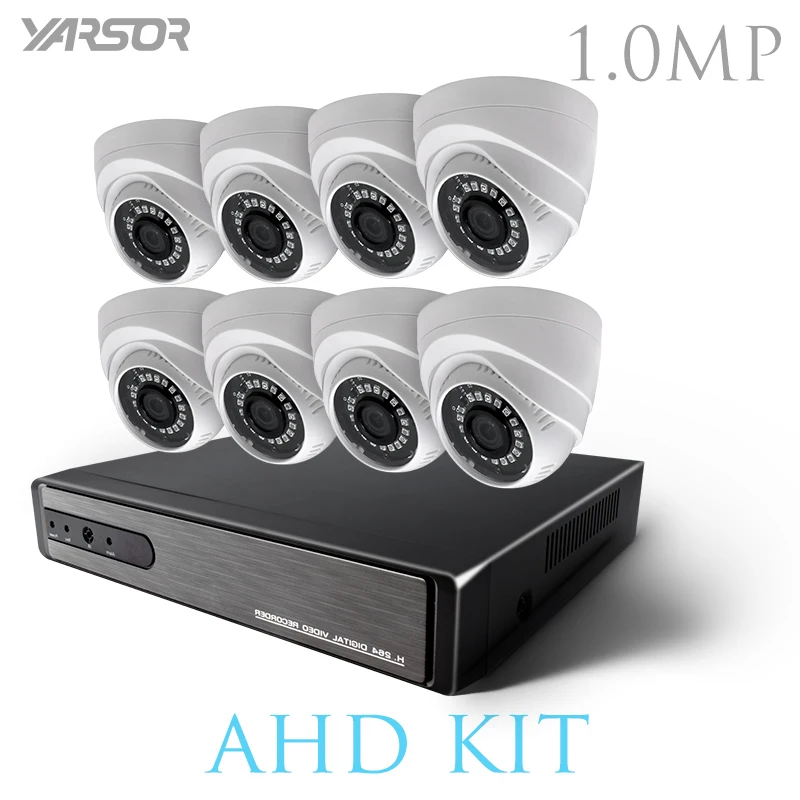 AKT1008TQ системы безопасности камера 8CH ТВЛ 720 P AHD всепогодный Открытый CCTV 8 каналы