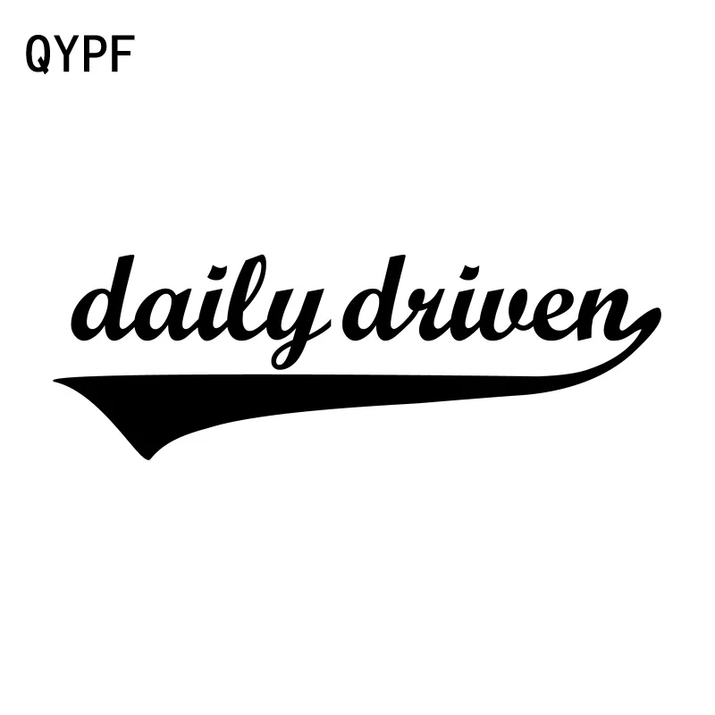 

QYPF 15.2CM*5.1CM Fashion Vinyl Retro-reflective Daily Driven Car Sticker Decal Black Silver Accessories C15-2094