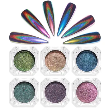 

1 Box Holographic Nail Powder Nail Art Holo Acrylic Glitter Shimmer Dust Chrome Pigment DIY Manicure Nail Accessories Design