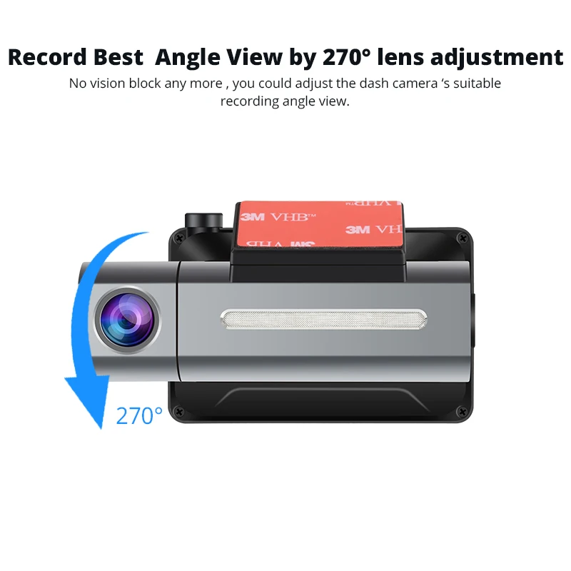Android 5.0 3G Smart Dash Cam 3 Inch 2.5D IPS Touch Screen HD 1080P Car DVR Recording Build in GPS Wifi Dual Lens Dash Camera