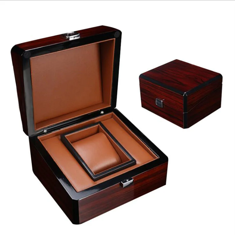 

Watch box case brown Wooden High grade Retro Gothic gift box Steampunk Jewelry Box