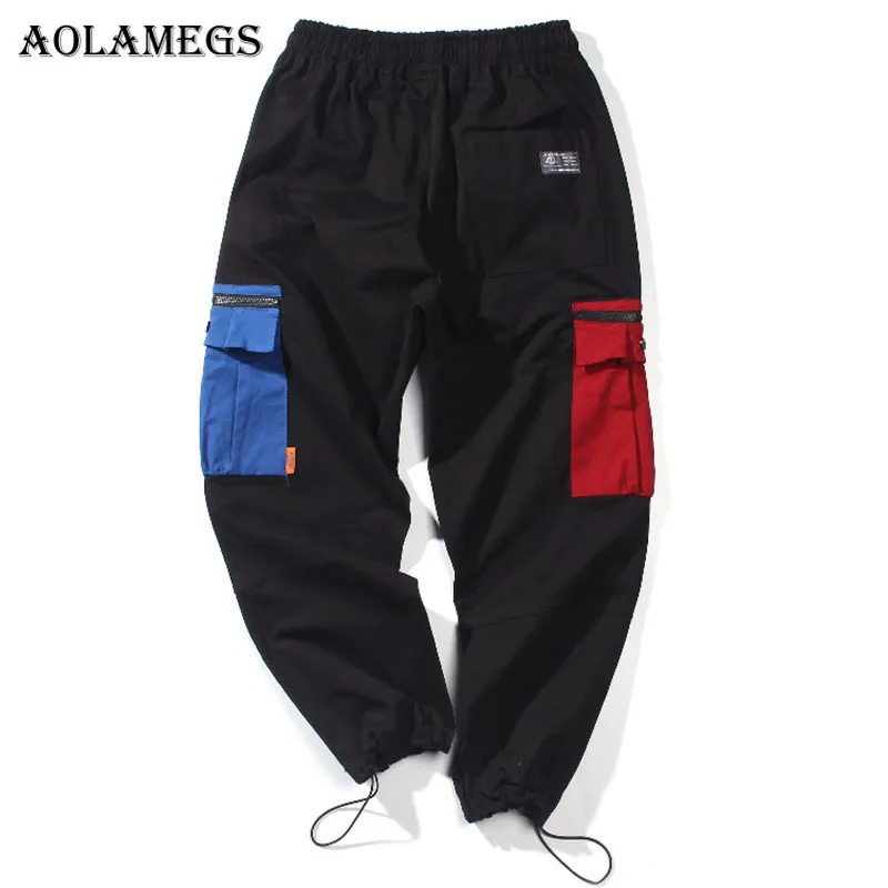 

Aolamegs Pants Men Cargo Pants Track Pants Male Pockets Trousers Elastic Waist Casual Fashion High Steet Joggers 2018 Sweatpants