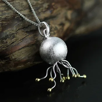 

Acecare Wholesale of original jellyfish Pendant with 925 Sterling Silver Necklace without chain gifts for women