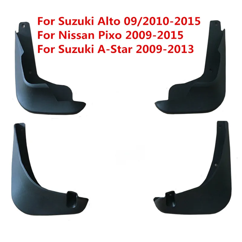 

4Pcs/Set Car Mudflaps Splash Guards Mud Flap Mudguards Fender For Suzuki Alto / A-Star Nissan Pixo 2009-2015
